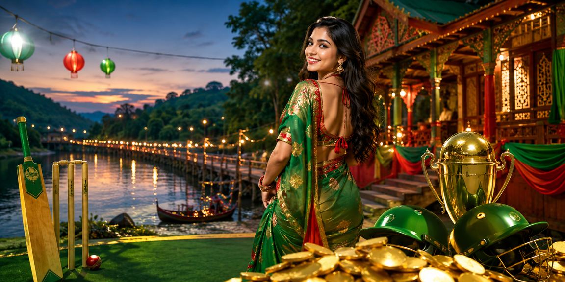 বান্দরবানে ক্রিকেট বেটিং লাল-সবুজ পতাকা পটভূমিতে
