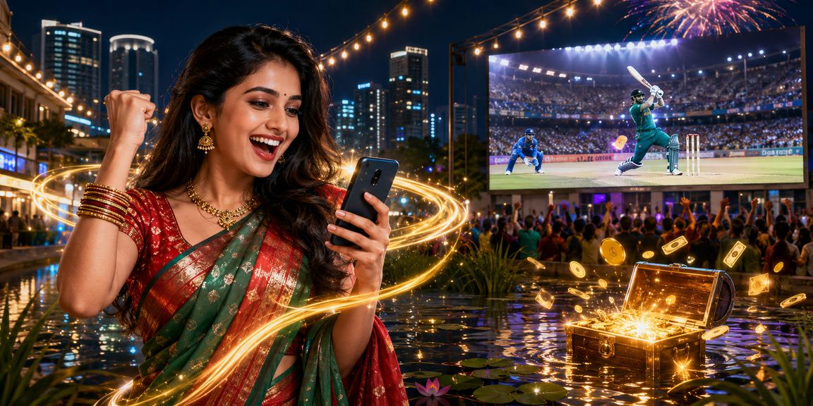 ঢাকায় ক্রিকেট বেটিং উপভোগ করছেন একজন নারী